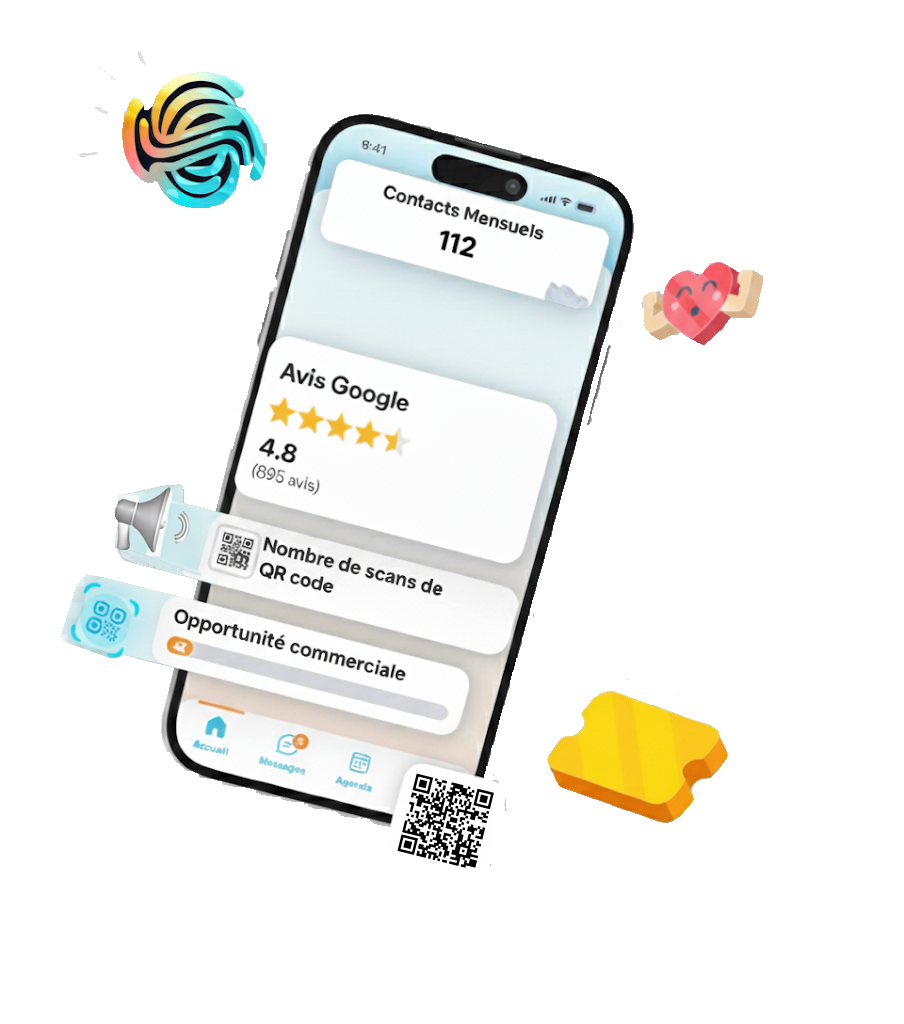 Exemple de QR Code sur un téléphone